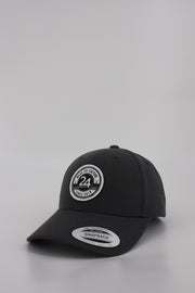 24 Hockey Curved Dark Grey Snapback Hat